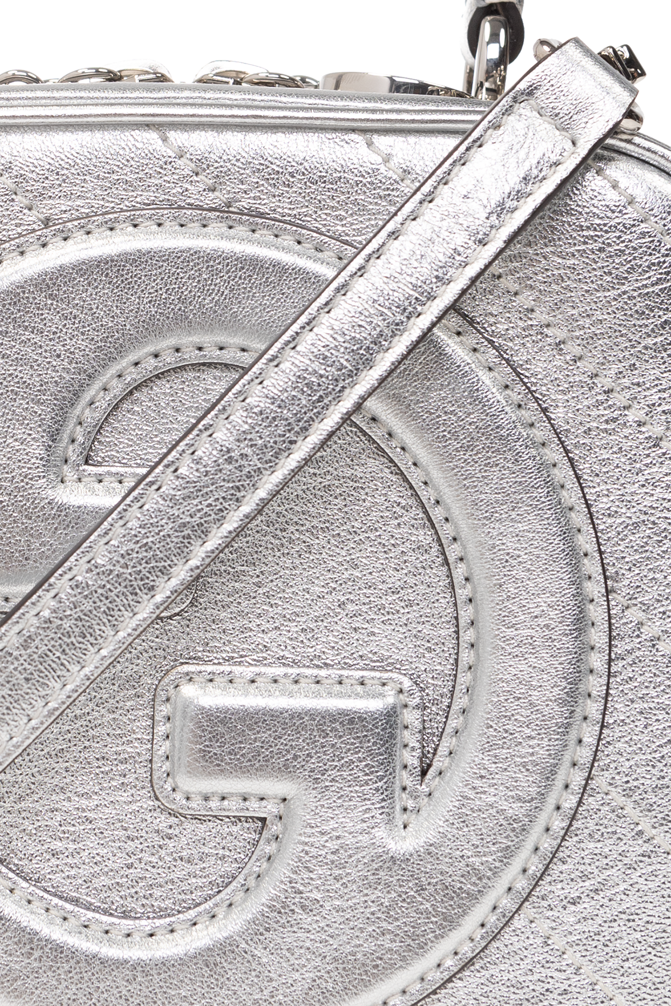 Metallic silver gucci online bag